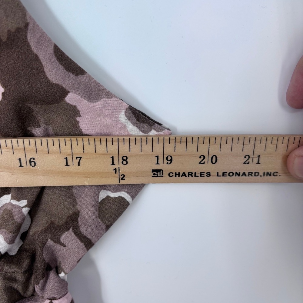 Patagonia Badoo Floral Camo Cotton Dress Women L Brown Pink Water Girl Travel - Picture 4 of 7